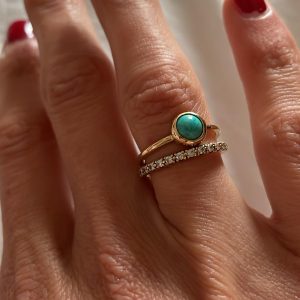 MAIA – Bague en or 18 carats Fairmined sertie d&rsquo;une turquoise