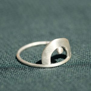 EOS – Bague en argent 935 Fairmined effet mat